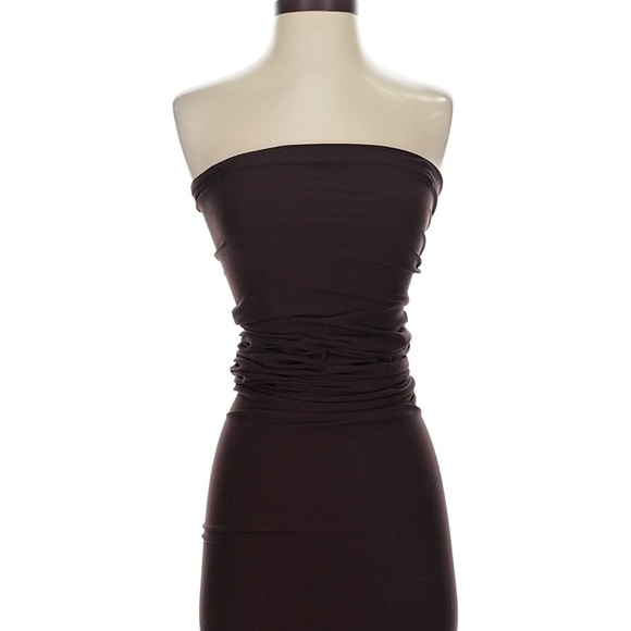 Wolford Burgandy Strapless Dress small - Picture 1 of 7